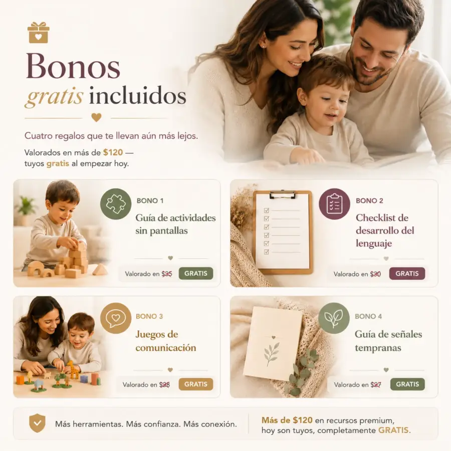 Bonos gratis incluidos: cuatro regalos valorados en más de $120